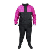 Impermeable Poliester Delatex Negro Fucsia